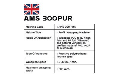 AMS 300PUR Profil Kaplama Makinesi (Sıcak Tutkallı) 5